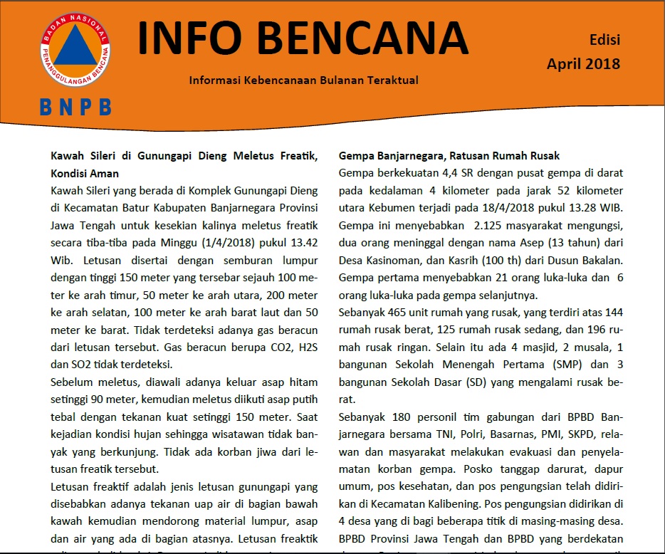 Info Bencana April 2018