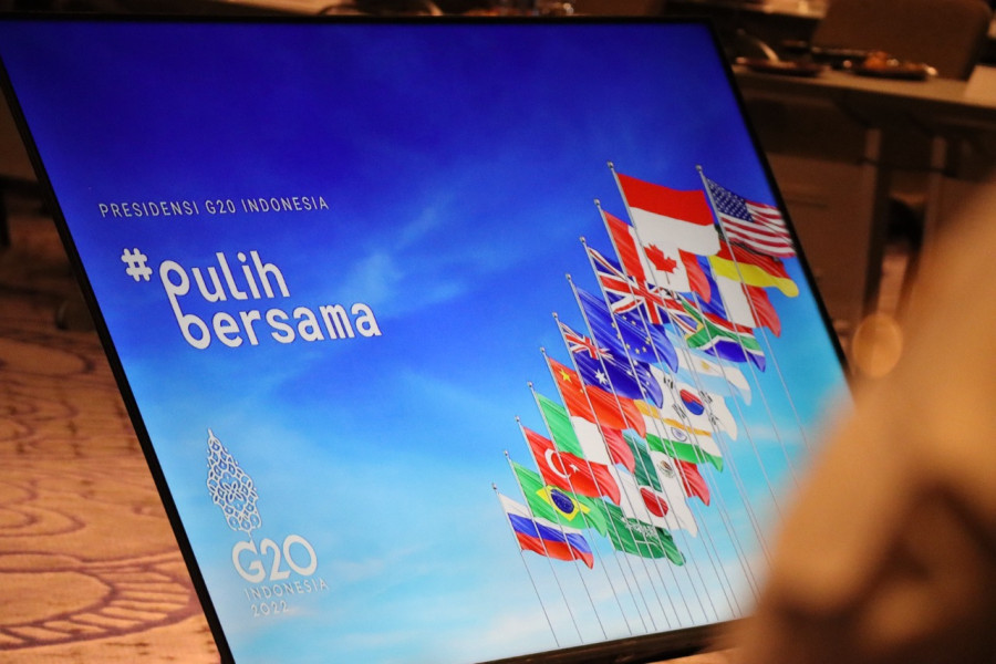 Rapat Koordinasi Persiapan Infrastruktur, Logistik, Media dan Komunikasi, Keamanan, Side Event dan Kesehatan di Hotel Renaissance Bali, Nusa Dua, Kamis (10/11).