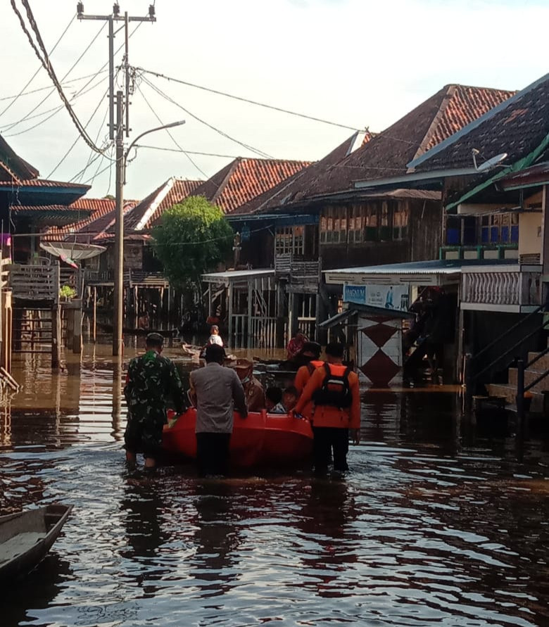 Sungai Batang Hari Leko Meluap, 390 Rumah di Musi Banyuasin Terendam Banjir