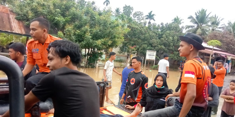 Banjir di Bireun Renggut Dua Korban Jiwa