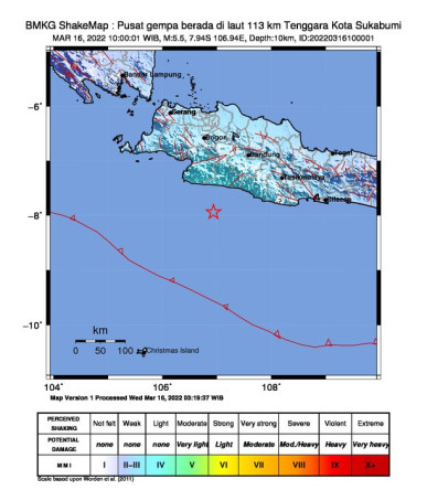 Guncangan Gempa M5,5 Dirasakan Warga Kota dan Kabupaten Sukabumi