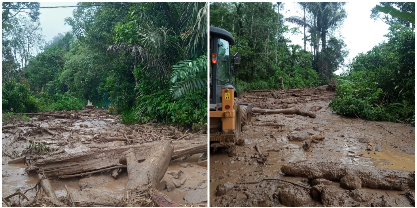 Banjir dan Longsor Melanda Dua Kecamatan, BPBD Pasaman Kerahkan Alat Berat