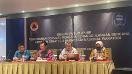 Diskusi Akhir Penyusunan Rencana Penanggulangan Bencana Kawasan Strategis Pariwisata Nasional di Wakatobi