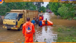 Banjir Kabupaten Banyuasin Berangsur Surut