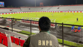 BNPB dan Satgas Covid-19 Nasional Pantau Pelaksanaan Protokol Kesehatan pada Pertandingan Sepak bola Internasional di Bali