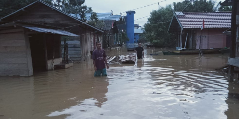 Banjir Ganggu Aktivitas Warga Kabupaten Katingan