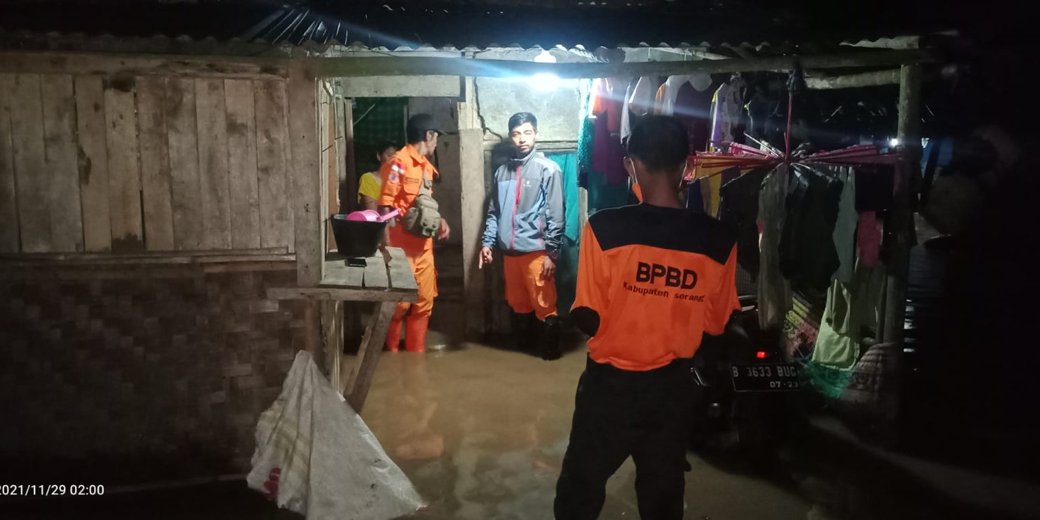 Banjir yang Melanda Dua Desa di Kabupaten Serang, Kini Berangsur Surut