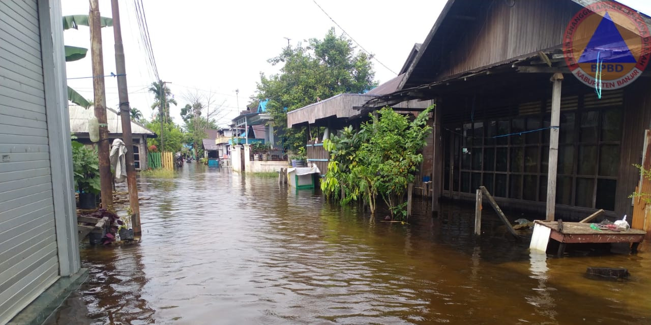 Sebanyak 582 Rumah Warga Terendam Akibat Banjir di Kabupaten Banjar, Kalimantan Selatan