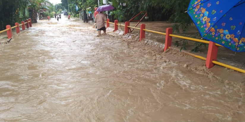 Banjir yang Genangi Satu Kelurahan di Kota Semarang Surut Siang Tadi