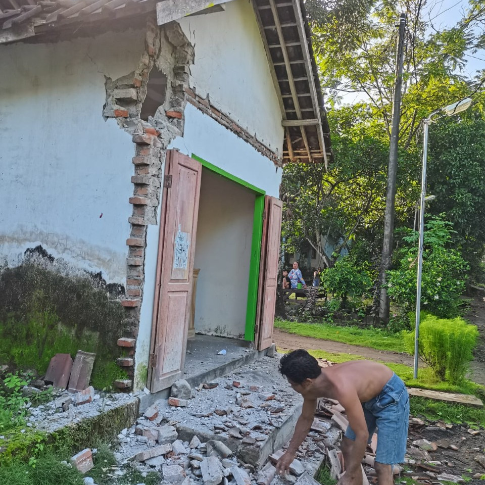 Gempa Magnitudo 5,1 Dirasakan Kuat di Jember, Satu Rumah Rusak Berat