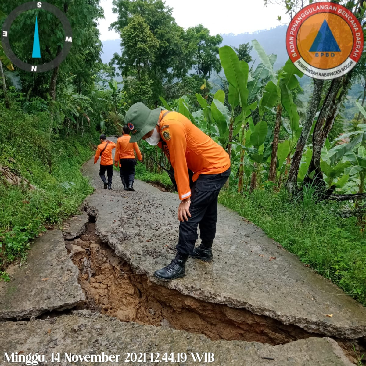 Pergerakan Tanah di Kabupaten Bogor Akibatkan 49 KK Mengungsi