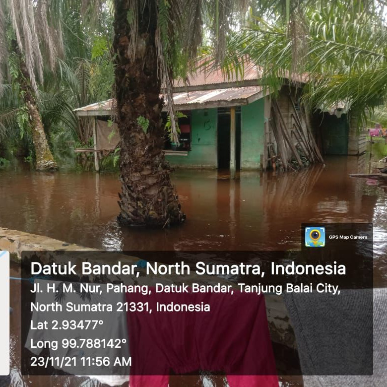 Sepuluh Kelurahan di Kota Tanjungbalai Terendam Banjir