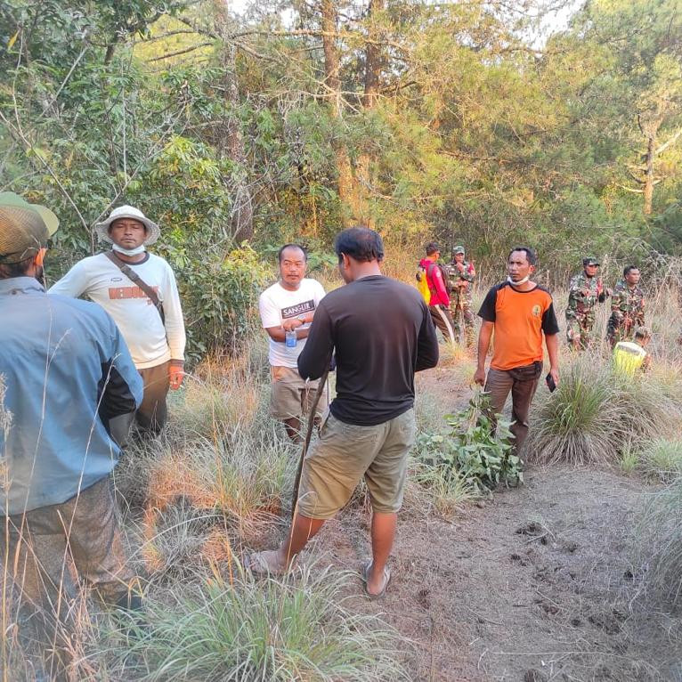 [UPDATE]: Kebakaran Lahan dan Semak Gunung Batur Bangli Berhasil Dipadamkan