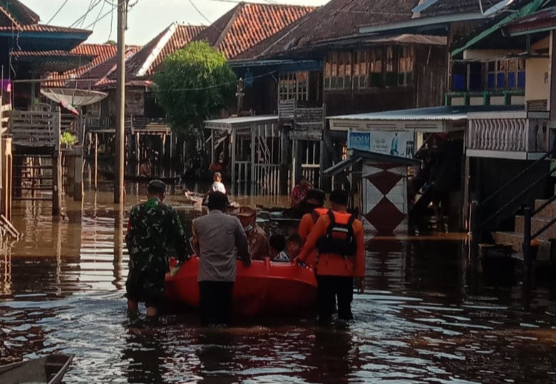 Sungai Batang Hari Leko Meluap, 390 Rumah di Musi Banyuasin Terendam Banjir