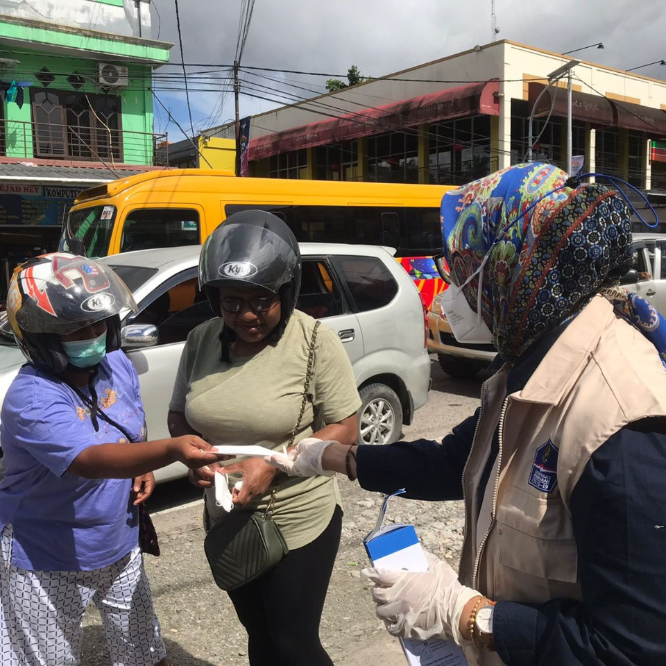 BNPB Melepas Gerakan Mobil Masker untuk Masyarakat Kabupaten Mimika