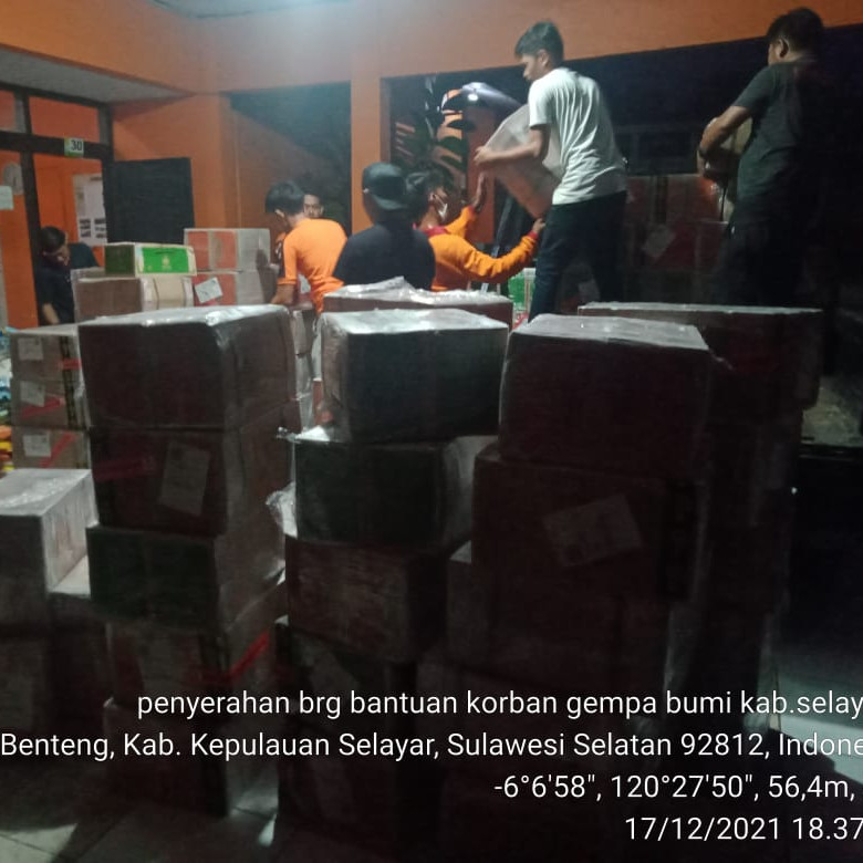 [Update] – Sebanyak 16.593 Warga Kepulauan Selayar Masih Mengungsi Paska Gempa M7,4