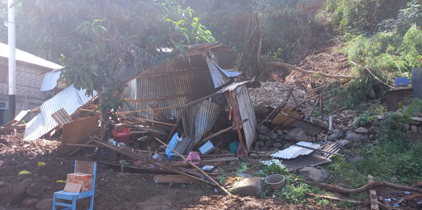 Jalan Kembali Diakses Pascalongsor di Desa Satar Lenda, NTT